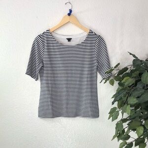 Ann Taylor Striped Short Sleeve Top